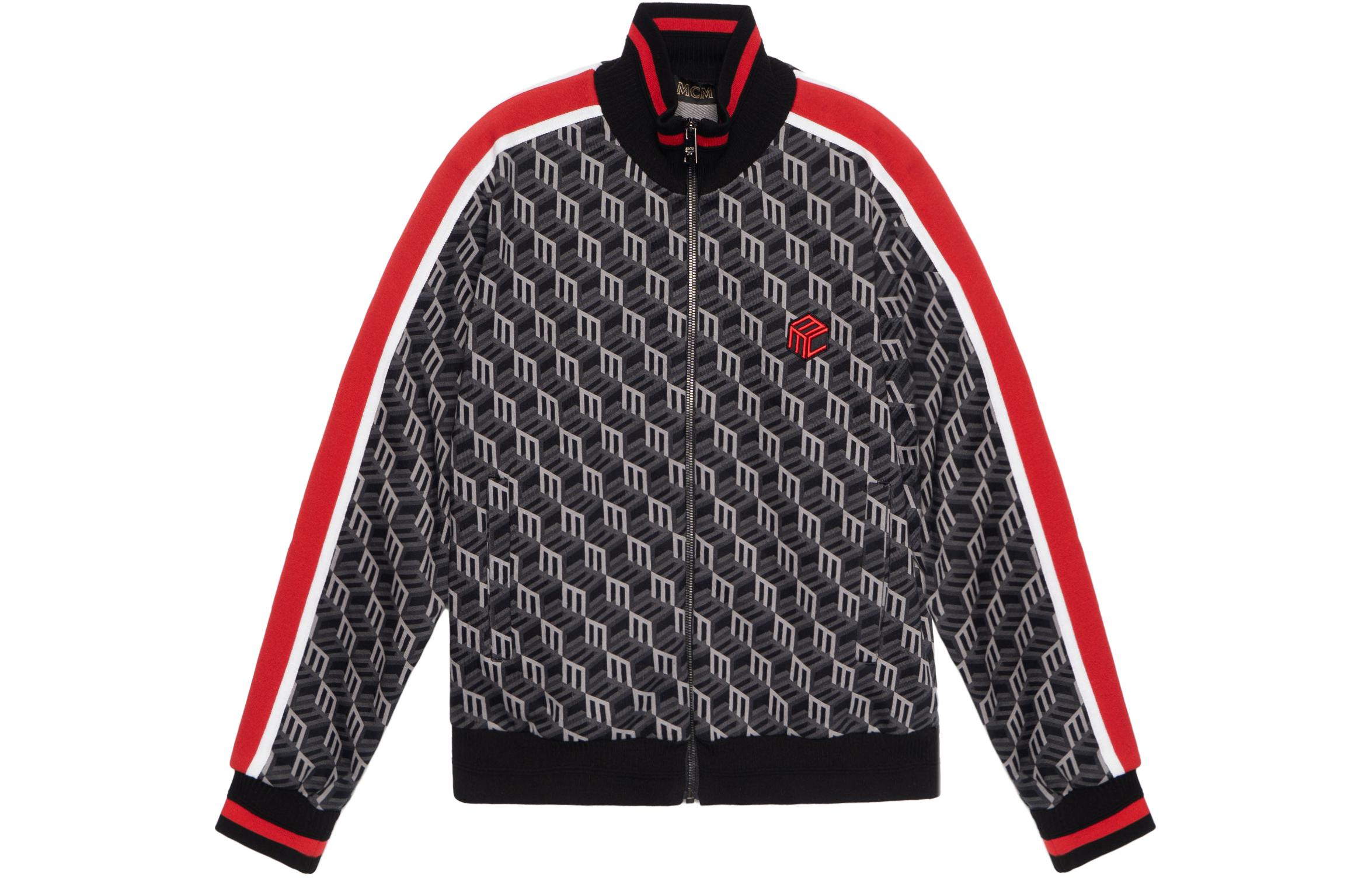 Order (Women) MCM Monogram Zip-Up Stand Collar Jacket for Women - Black. MFJCSCK06BK00L