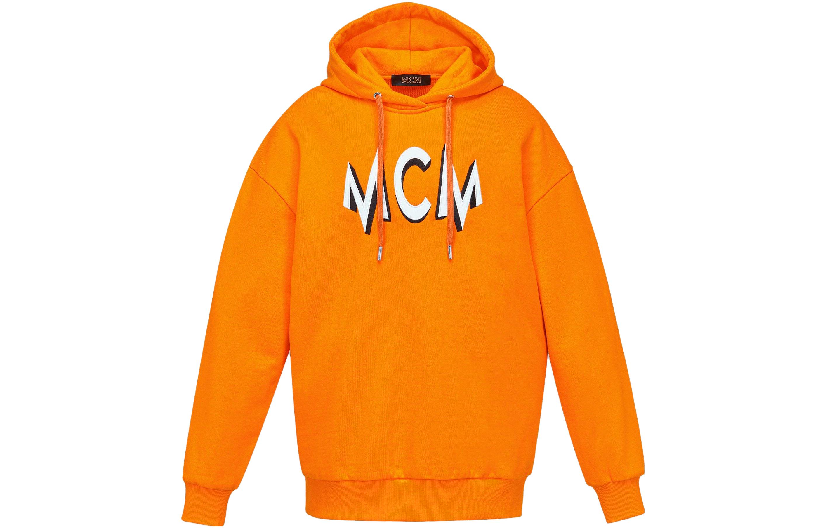 Order (W) MCM 橙色標誌印花連帽衫 MFADAMM03O000M