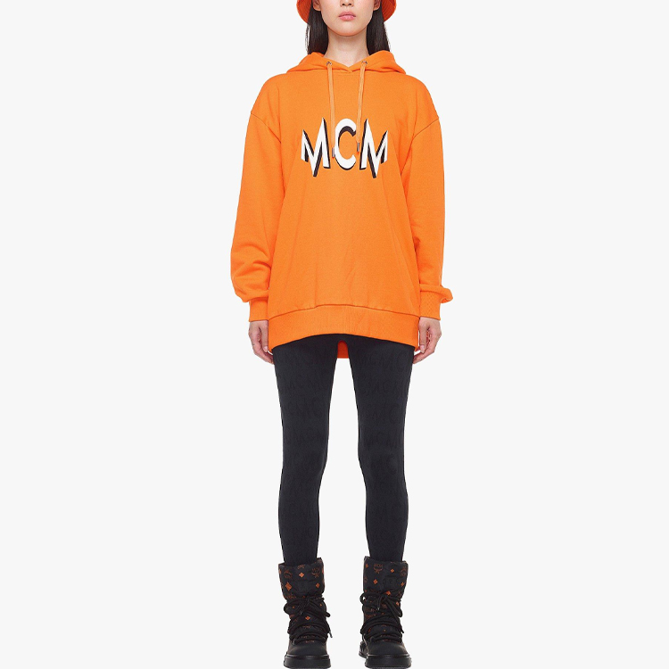 Shop (W) MCM 橙色標誌印花連帽衫 MFADAMM03O000M