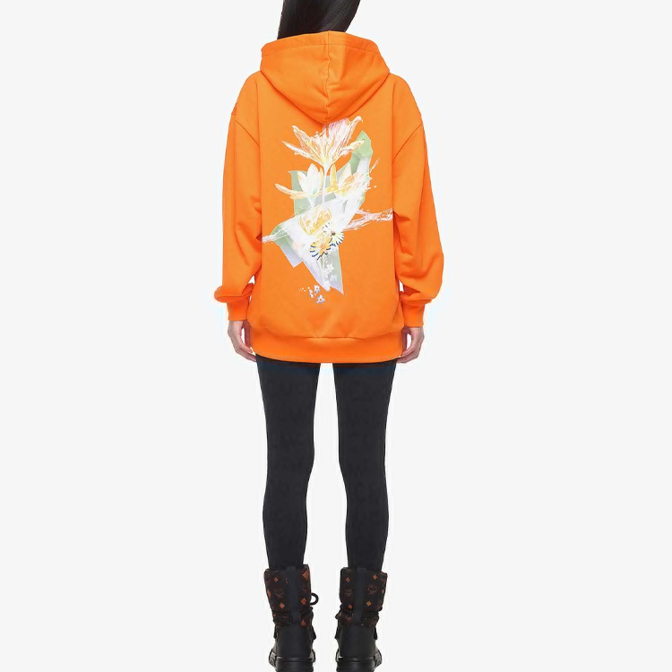 Details for (W) MCM 橙色標誌印花連帽衫 MFADAMM03O000M