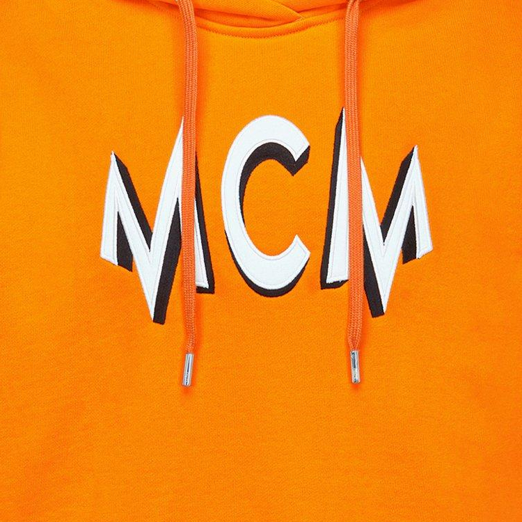 Sizing (W) MCM 橙色標誌印花連帽衫 MFADAMM03O000M