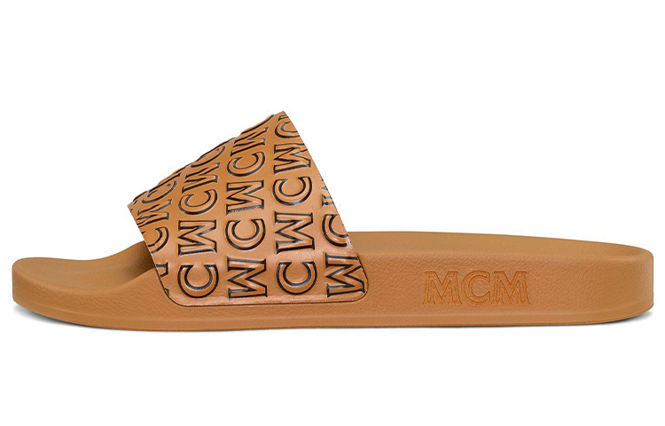 (Women) MCM Rubber Slide 'Yellow Monogram' MESAAMM16CO037