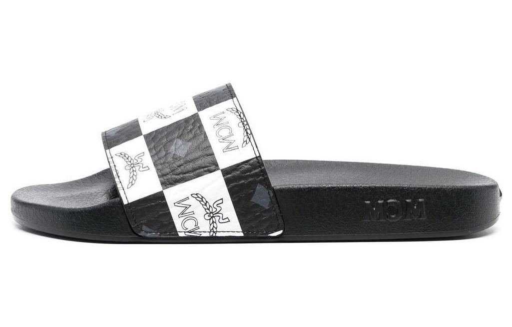 (Women) MCM Slide 'Monogram Grid Black and White' MESCAMM06
