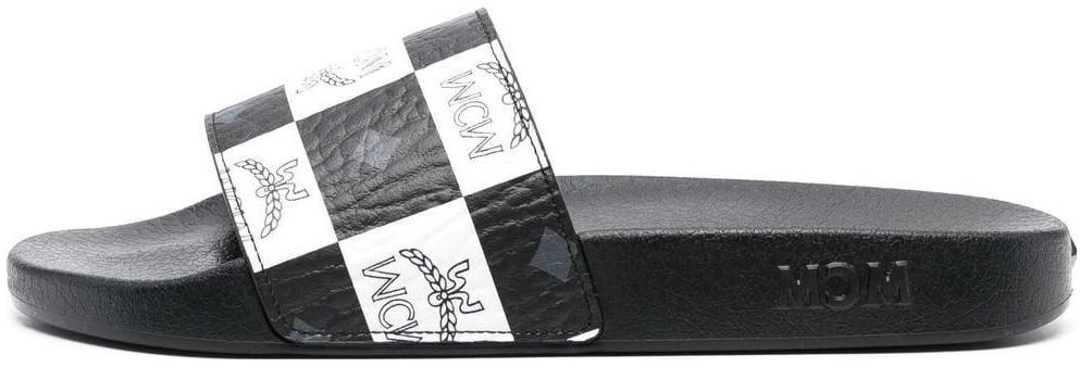 (Women) MCM Slide 'Monogram Grid Black and White' MESCAMM06 - MESCAMM06 ...