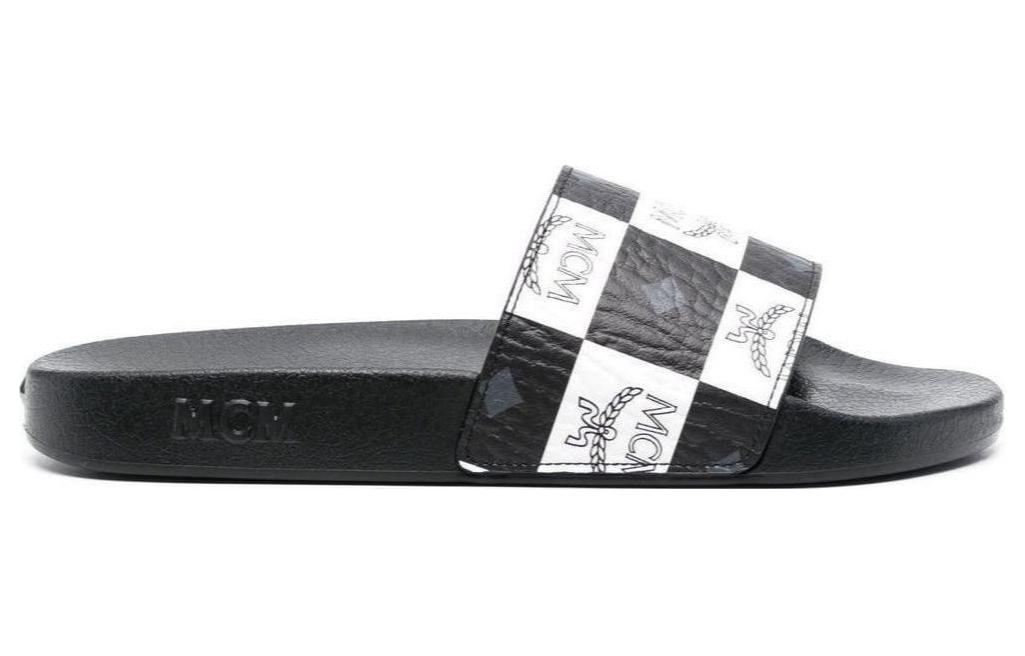 Order (W) MCM拖鞋 '黑白单色网格' MESCAMM06