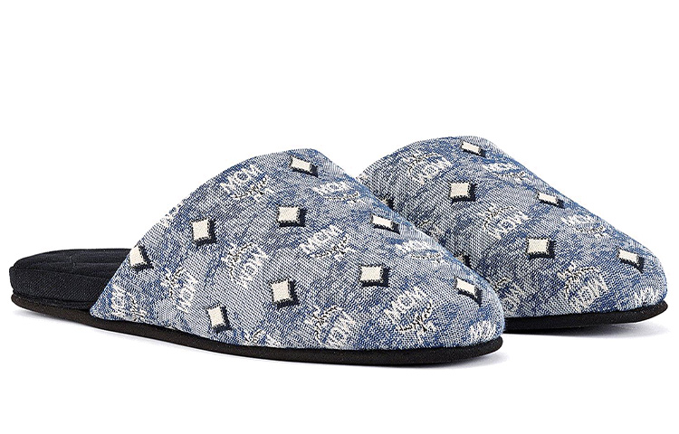 (W) MCM Vintage Jacquard Slipper 'Light Blue' 圖 3