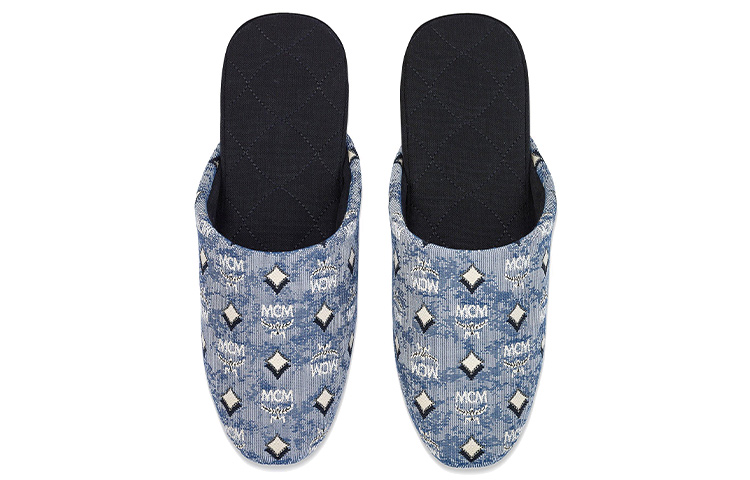 (W) MCM Vintage Jacquard Slipper 'Light Blue' 圖 4