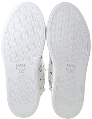 (Women) MCM Visetos High-Top Sneaker 'White Leather' MES-7AMM01-WT0 Purchase (Women) MCM Visetos High-Top Sneaker 'White Leather' MES-7AMM01-WT0