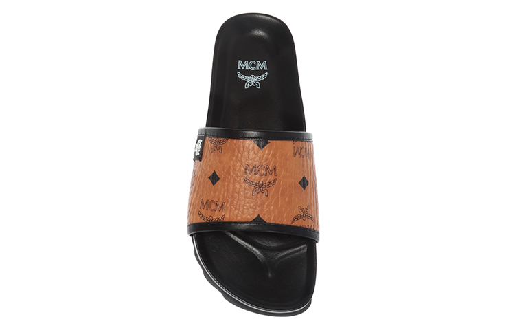 Order MCM Visetos 厚底時尚涼拖 女款 棕黃色