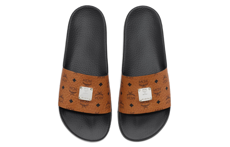 Shop (Women) MCM Visetos Rubber Slide 'Black Brown' MESCSMM25CO
