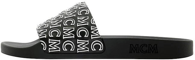 (Women) MCM Visetos Rubber Slides 'Black Logo' MESAAMM16BK037 (Women) MCM Visetos Rubber Slides 'Black Logo' MESAAMM16BK037
