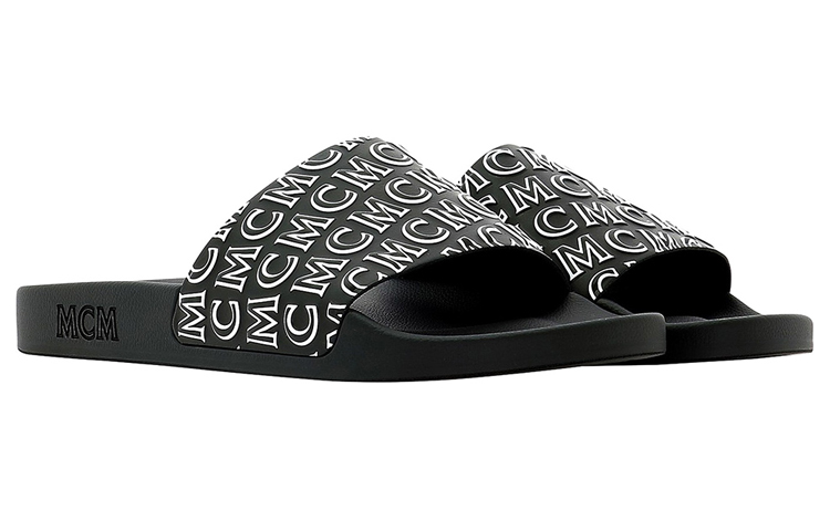 Lookbook (Women) MCM Visetos Rubber Slides 'Black Logo' MESAAMM16BK037
