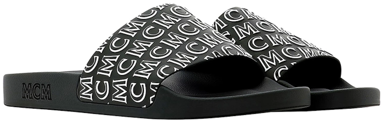 (Women) MCM Visetos Rubber Slides 'Black Logo' MESAAMM16BK037 Lookbook (Women) MCM Visetos Rubber Slides 'Black Logo' MESAAMM16BK037
