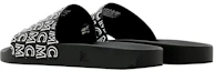 Shop (Women) MCM Visetos Rubber Slides 'Black Logo' MESAAMM16BK037