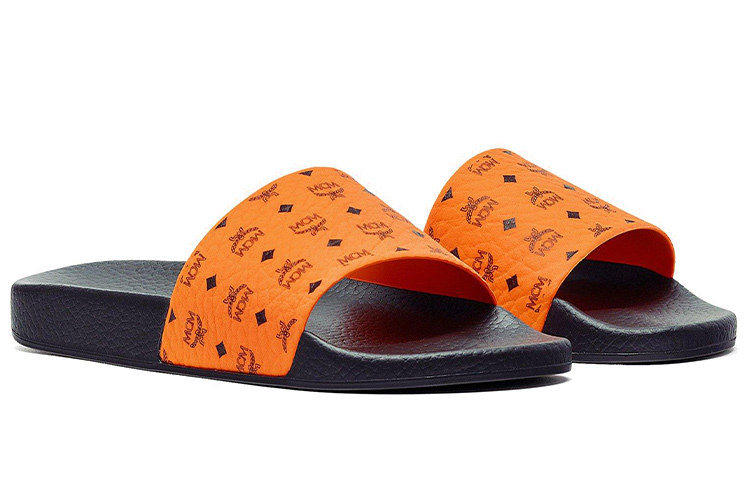 Lookbook MCM Visetos 橡膠拖鞋 女款 橘色