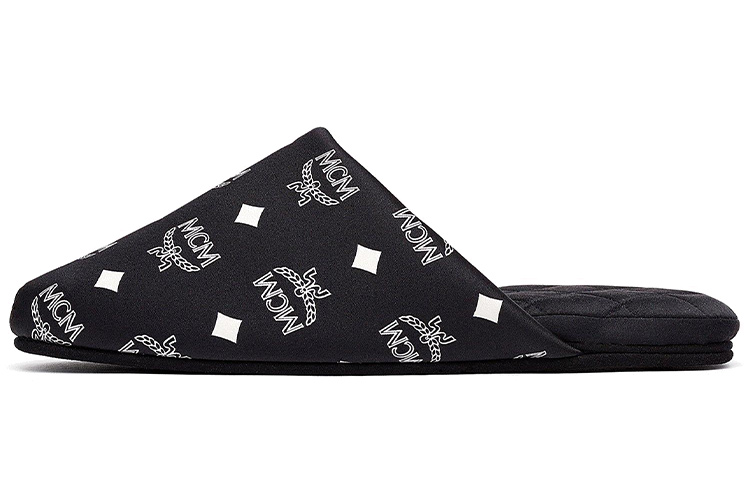 (Women) MCM Visetos Slipper 'Black' MEXBSMM14BK0ML
