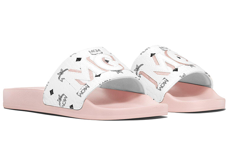 Lookbook MCM Visetos 拖鞋 女款 粉紅色