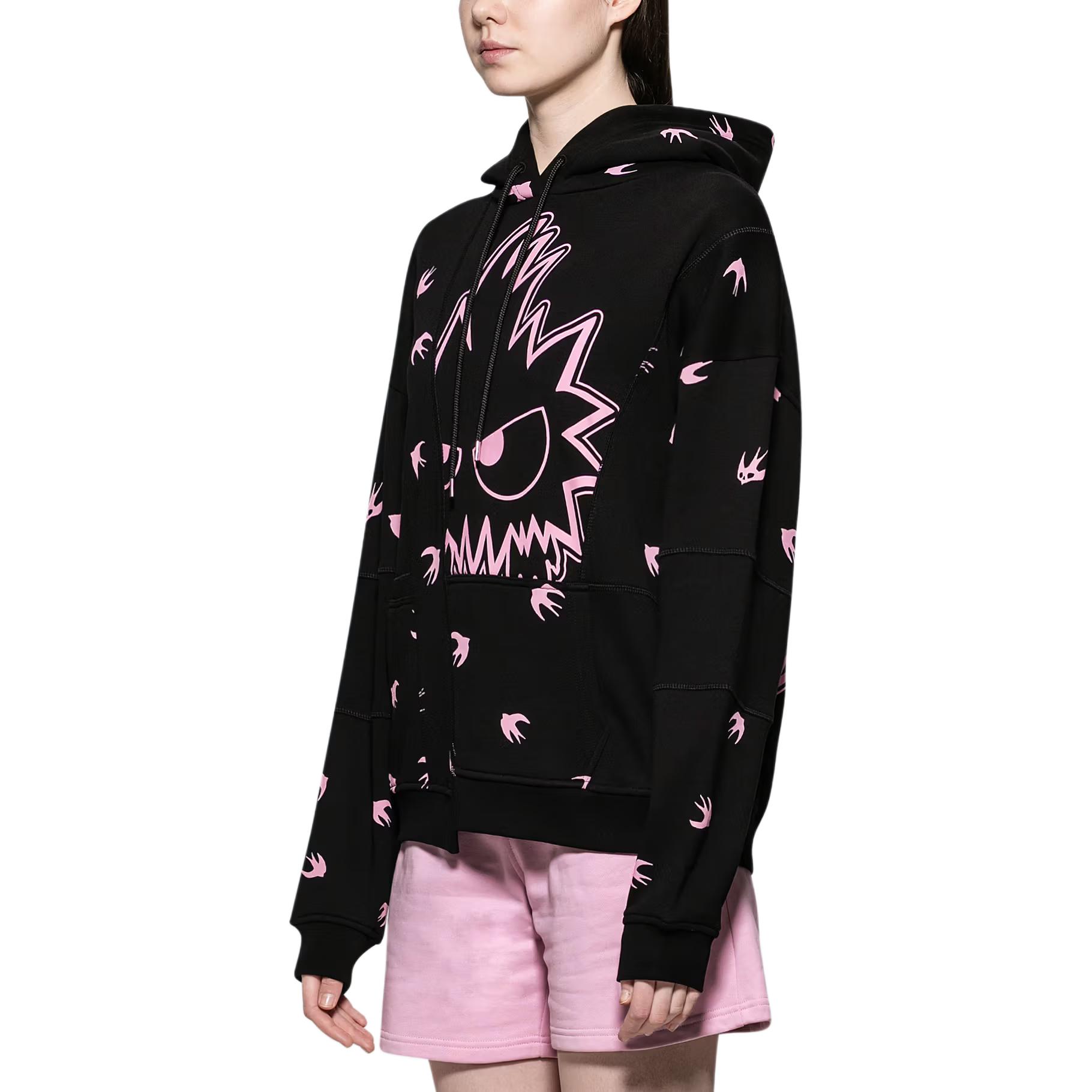 Shop (W) McQ Alexander McQueen 黑色連帽衫 全版動物印花設計 500066-RMJ83-1072