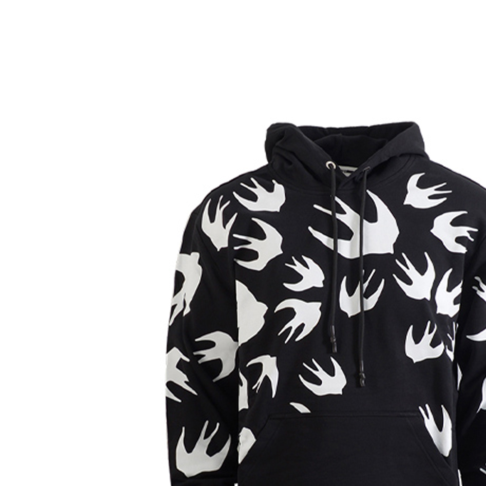 Details for (W) McQ Alexander McQueen Hoodie Hitam Grafik Swallow 527546-RLT72-1000