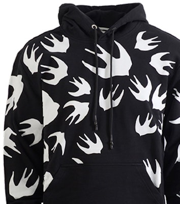 (W) McQ Alexander McQueen Hoodie Hitam Grafik Swallow 527546-RLT72-1000 Details for (W) McQ Alexander McQueen Hoodie Hitam Grafik Swallow 527546-RLT72-1000