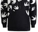 Sizing (W) McQ Alexander McQueen Hoodie Hitam Grafik Swallow 527546-RLT72-1000