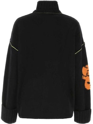 (Women) McQ Alexander McQueen FW22 3D Floral Jacquard Wool Turtleneck Sweater Black 700215-RTN03-1000 Lookbook (Women) McQ Alexander McQueen FW22 3D Floral Jacquard Wool Turtleneck Sweater Black 700215-RTN03-1000
