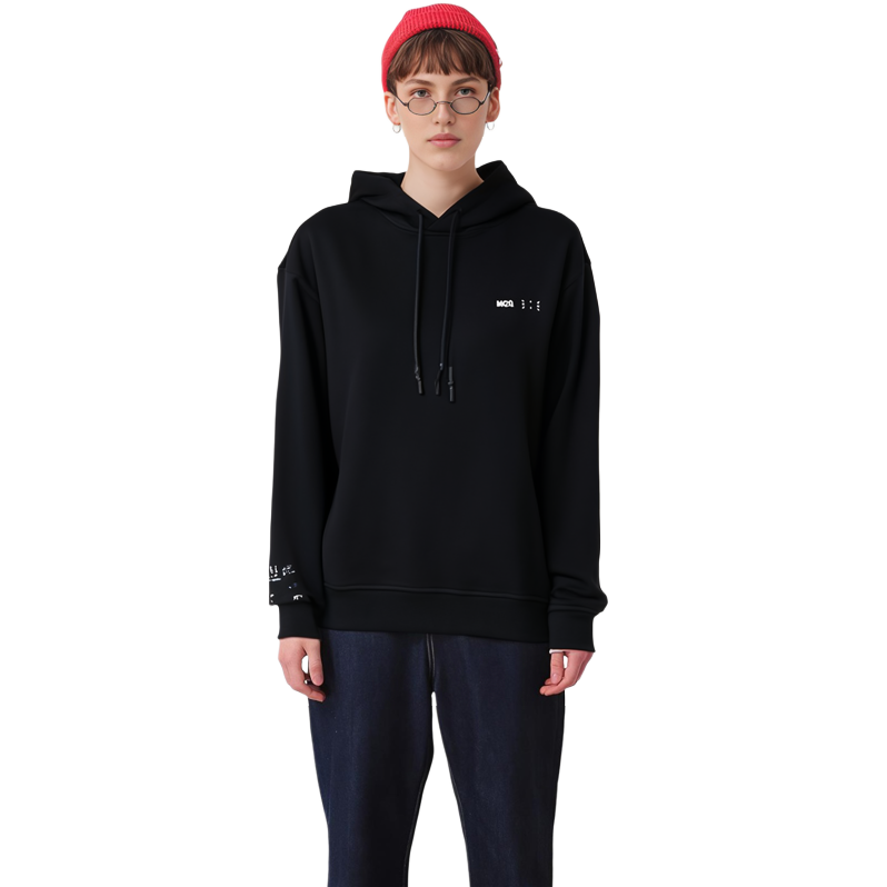 Purchase (W) McQ Alexander McQueen 黑色印花連帽衫 女款 FW22 624673-RSJ76-1000