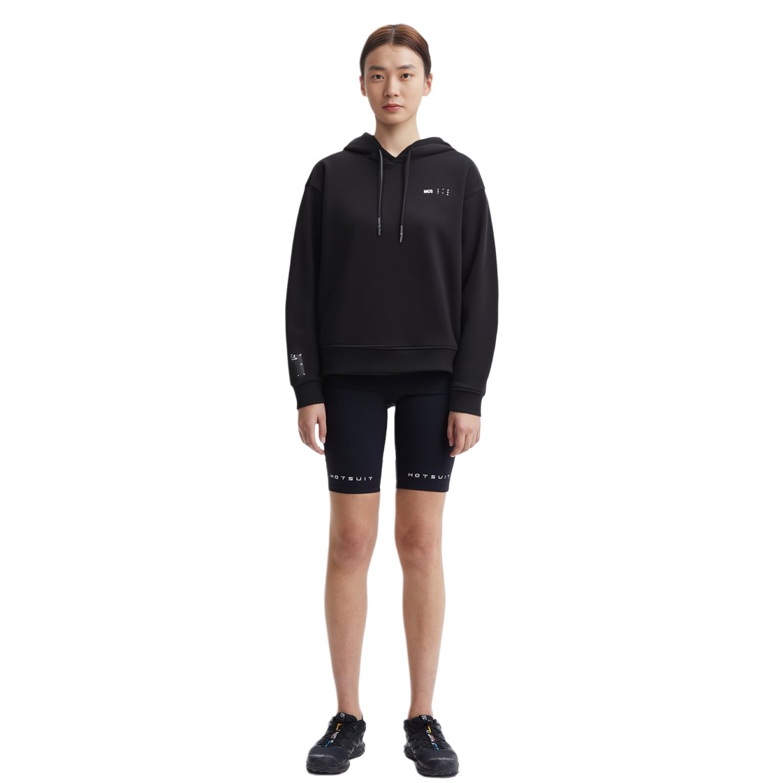 Details for (W) McQ Alexander McQueen 黑色印花連帽衫 女款 FW22 624673-RSJ76-1000