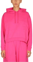 (Women) McQ Alexander McQueen FW22 Solid Pink Cropped Hoodie Women 677342-RTJ11-6034 (Women) McQ Alexander McQueen FW22 Solid Pink Cropped Hoodie Women 677342-RTJ11-6034