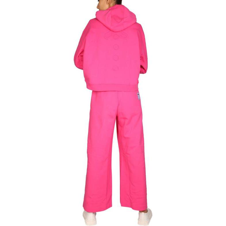 Shop (W) McQ Alexander McQueen FW22 Hoodie Pendek Wanita Warna Merah Jambu. 677342-RTJ11-6034