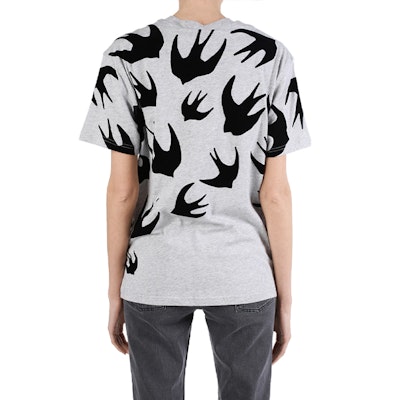 (W) McQ Alexander McQueen Baju T-Shirt Leher Bulat Cetak Swallow Kelabu 318978-RGH80-1225 Purchase (W) McQ Alexander McQueen Baju T-Shirt Leher Bulat Cetak Swallow Kelabu 318978-RGH80-1225