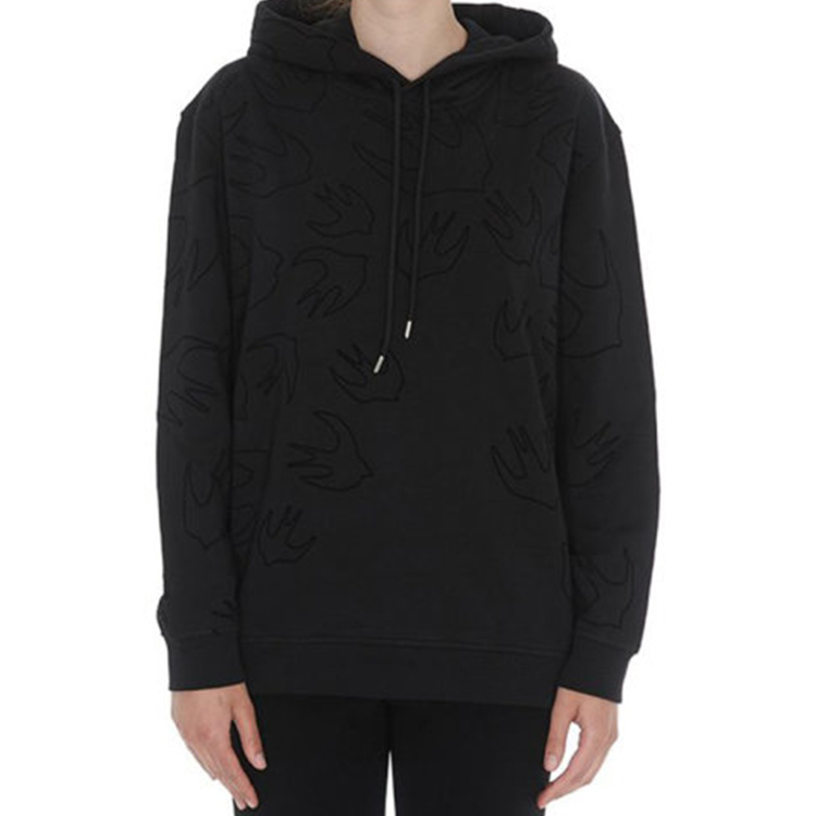 Purchase (W) McQ Alexander McQueen 純黑色連帽休閒衛衣 481637RNT41-1000