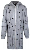 (Women) McQ Alexander McQueen SS23 Grey Floral Hoodie Long Sleeve Dress. 530938-RLH48-1244 (Women) McQ Alexander McQueen SS23 Grey Floral Hoodie Long Sleeve Dress. 530938-RLH48-1244