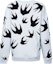 Lookbook (Women) McQ Alexander McQueen Swallow Print Crewneck Sweater Light Grey 337341-RGH82-1225