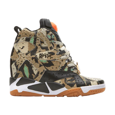 (W) Melody Ehsani Reebok Blacktop Pump Wedge 'Tan'
