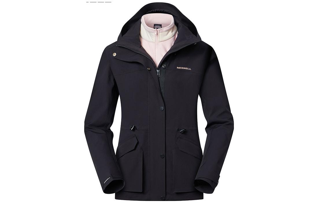 (Women) Merrell Black 3-in-1 Waterproof Windproof Hooded Jacket MC1230003-BK02