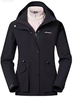 (Women) Merrell Black 3-in-1 Waterproof Windproof Hooded Jacket MC1230003-BK02 (Women) Merrell Black 3-in-1 Waterproof Windproof Hooded Jacket MC1230003-BK02