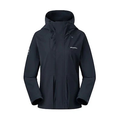 (Women) Merrell Black Logo Hooded Long-Sleeve Outdoor Jacket MC1249001-BK02