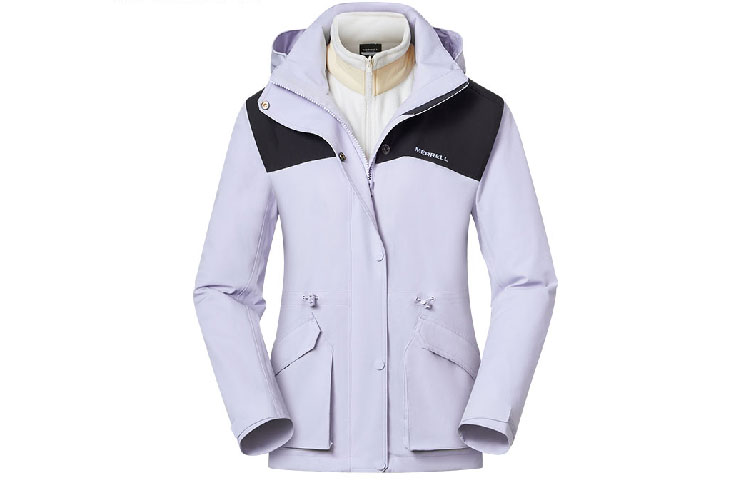 (Women) Merrell Light Purple Outdoor Sports 3-in-1 Hooded Jacket MC1230003-PP18