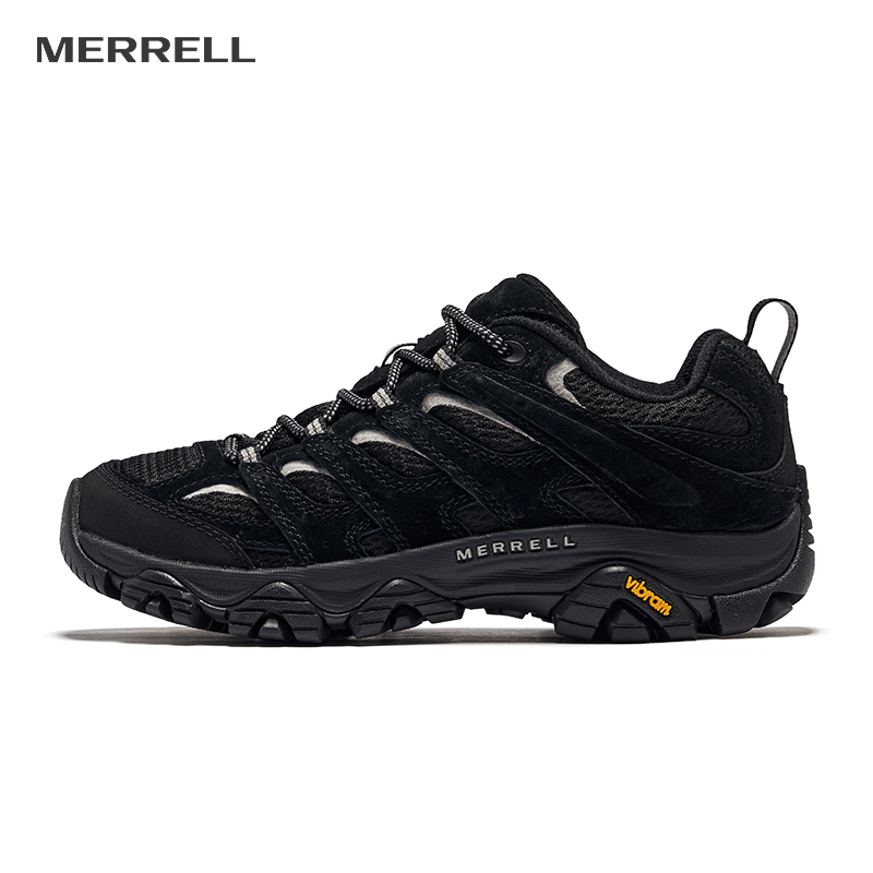 (Women) MERRELL MOAB 3 Low-Top Black Hiking Shoes Slip-Resistant Durable J500510