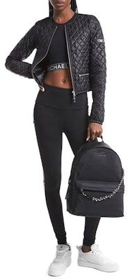 (W) Chaqueta Negra con Cremallera, Manga Larga y Cuadros Sólidos Michael Kors MF320B23SB-0001 Lookbook (W) Chaqueta Negra con Cremallera, Manga Larga y Cuadros Sólidos Michael Kors MF320B23SB-0001