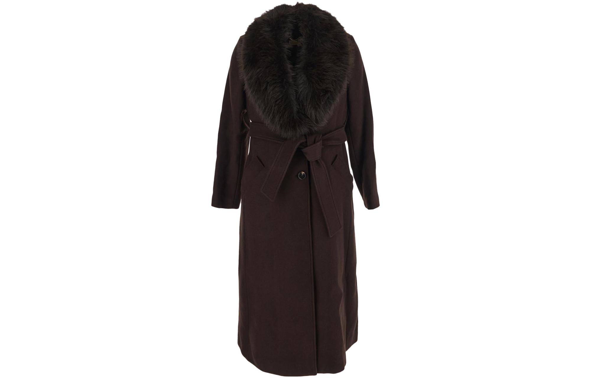 (Women) Michael Kors  Brown Belted Long Sleeve Mid-Length Coat. 77C6209M12-208