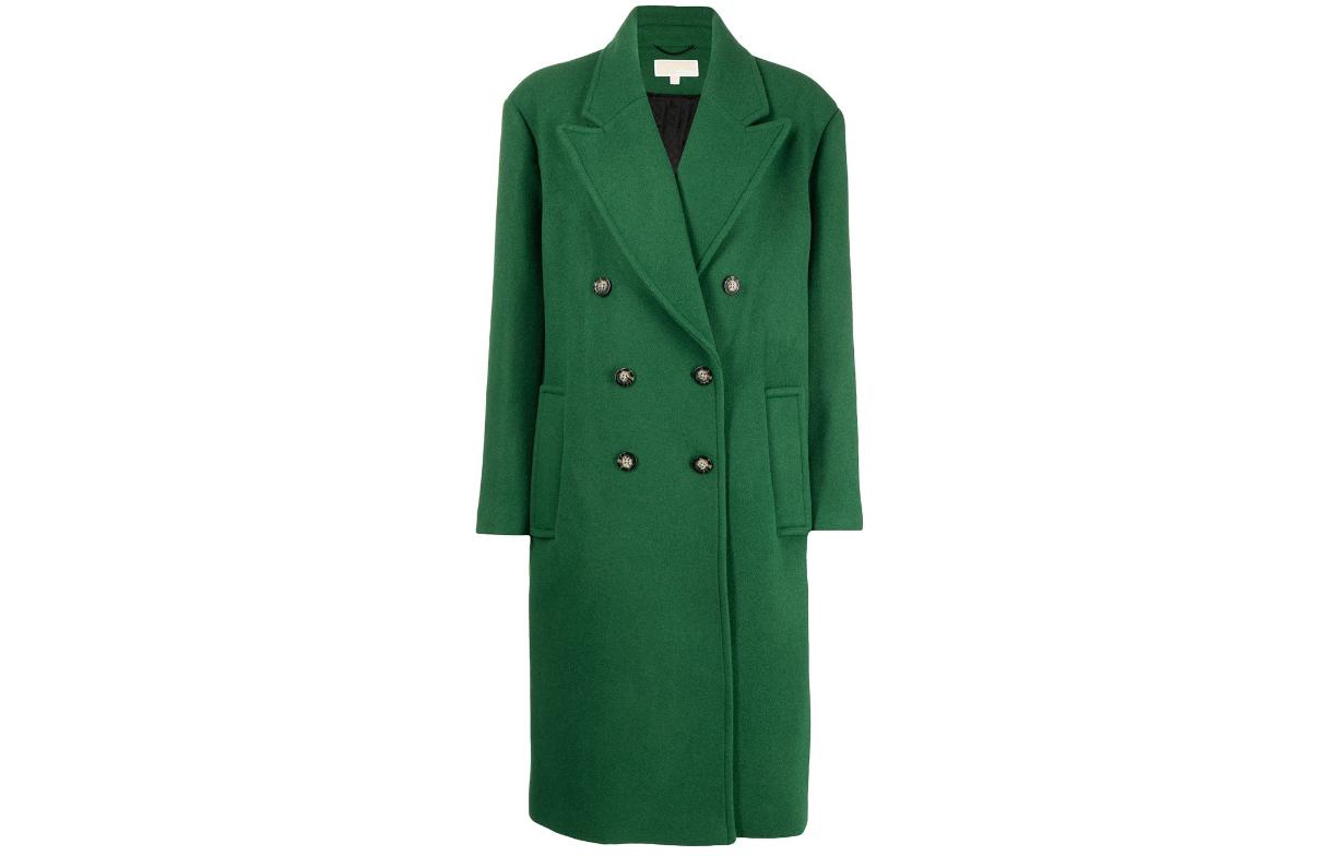 Order (W) Abrigo Verde Michael Kors Doble Botonadura de Largo Medio. MF1202HF8P353