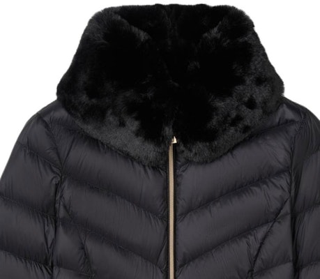 (W) マイケルコース ファー襟付きダウンジャケット ジップウエスト付き 77C5928M82-001 Shop (W) マイケルコース ファー襟付きダウンジャケット ジップウエスト付き 77C5928M82-001