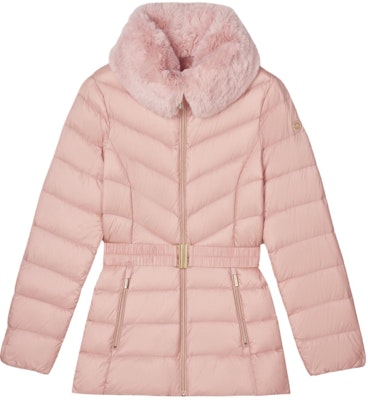 (W) マイケルコース ファー襟付きダウンジャケット ジップウエスト付き 77C5928M82-001 1