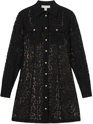 (W) Vestido Midi Negro de Encaje Leopardo de Manga Larga Michael Kors MF381Q43TQ-001 Buy (W) Vestido Midi Negro de Encaje Leopardo de Manga Larga Michael Kors MF381Q43TQ-001