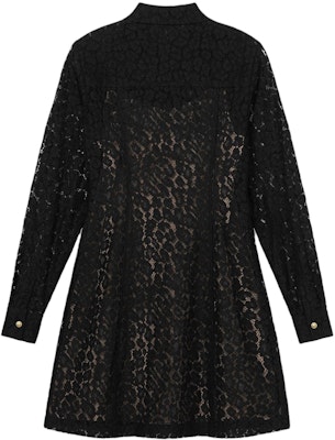 (W) Vestido Midi Negro de Encaje Leopardo de Manga Larga Michael Kors MF381Q43TQ-001 Lookbook (W) Vestido Midi Negro de Encaje Leopardo de Manga Larga Michael Kors MF381Q43TQ-001