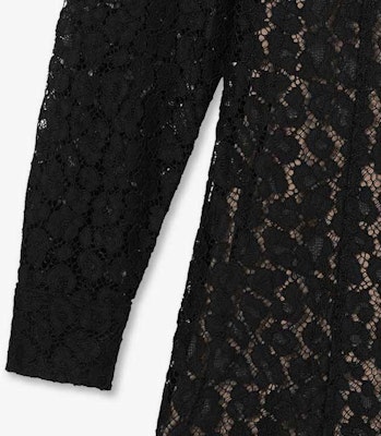 (W) Vestido Midi Negro de Encaje Leopardo de Manga Larga Michael Kors MF381Q43TQ-001 Sizing (W) Vestido Midi Negro de Encaje Leopardo de Manga Larga Michael Kors MF381Q43TQ-001