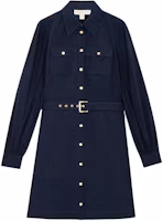 Order (W) MICHAEL KORS 海軍藍長袖A字襯衫洋裝 JS28168F4C-409