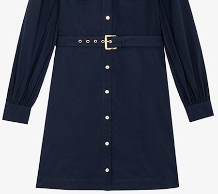 (W) MICHAEL KORS Vestido Camisero Azul Marino de Manga Larga Corte Línea A. JS28168F4C-409 Shop (W) MICHAEL KORS Vestido Camisero Azul Marino de Manga Larga Corte Línea A. JS28168F4C-409